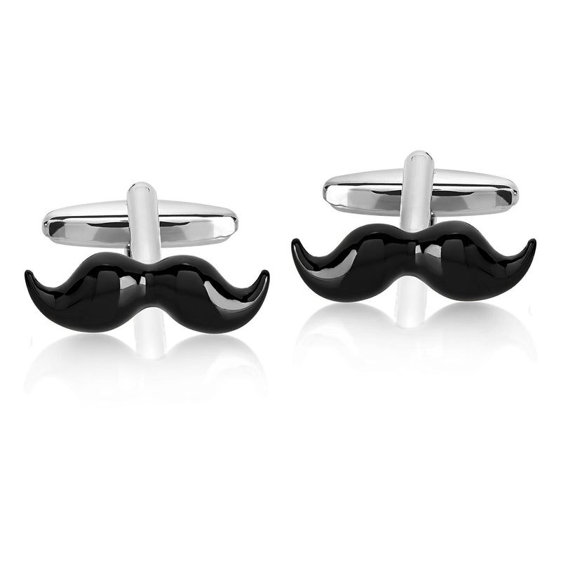 [Australia] - West Coast Jewelry | Crucible Men's High Polished Mustache Cuff Links 