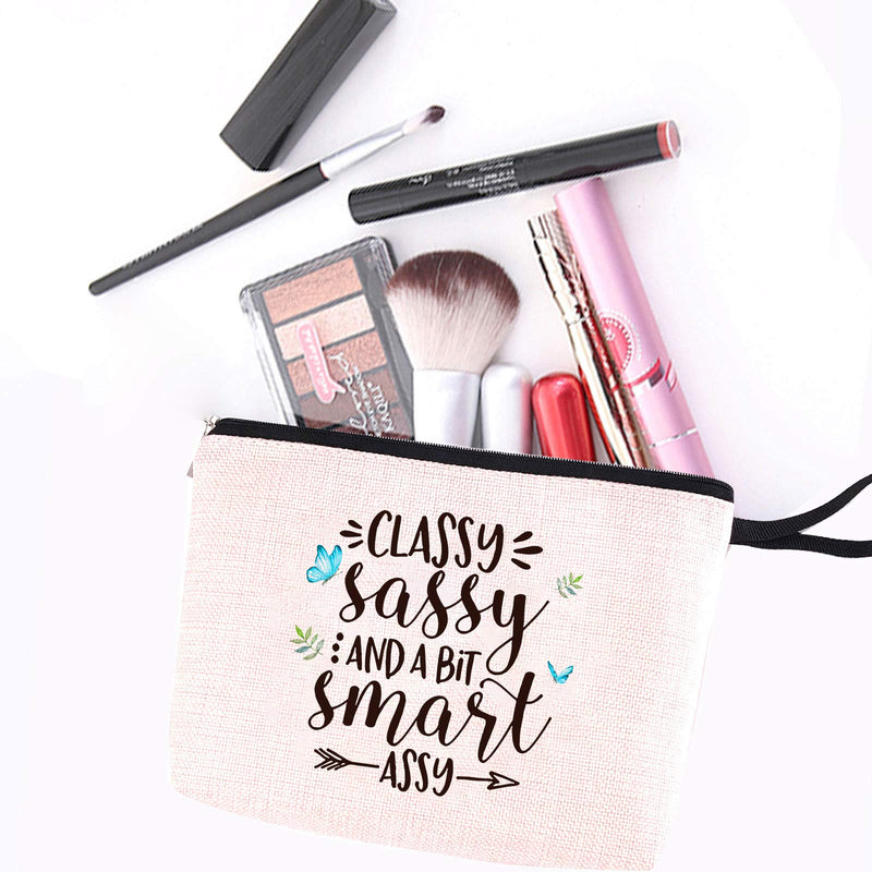 [Australia] - Inspirational Gifts for Women, Sarcasm Gifts for Her Teen Friends-Funny Novelty Makeup Bag-Classy, Sassy and a Bit Smart Assy 