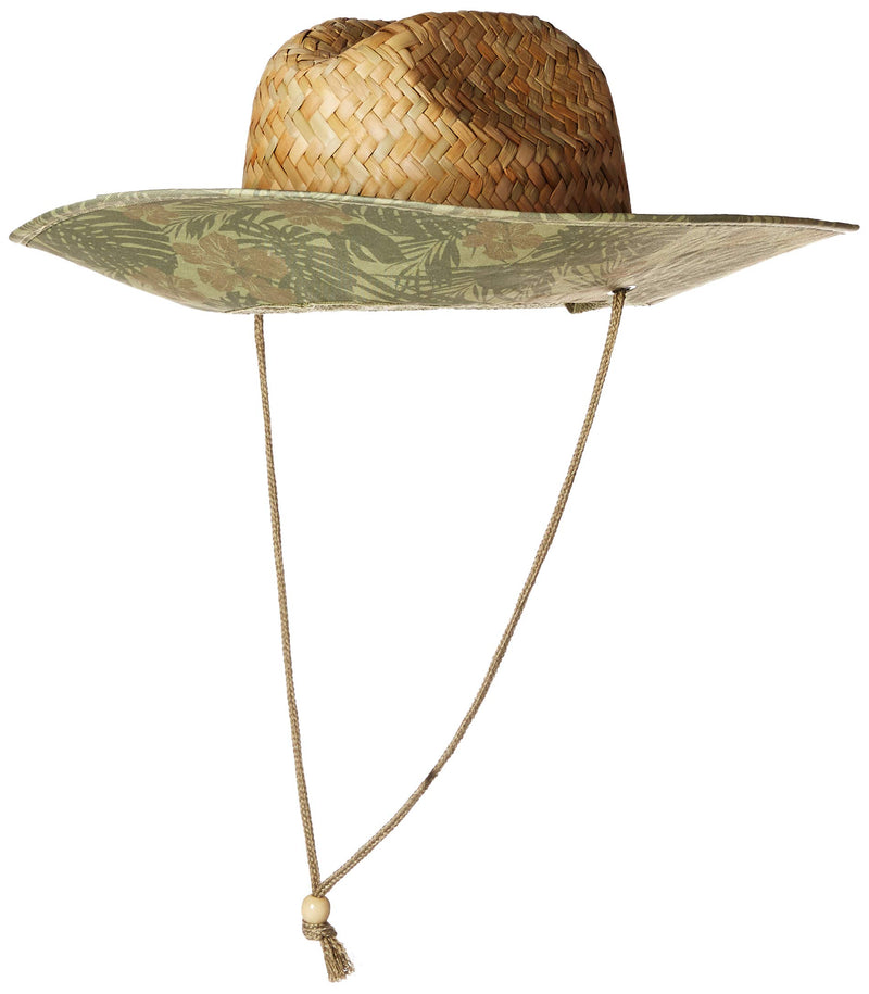 [Australia] - San Diego Hat Co. Men's Straw Lifeguard Hat with Adjustabel Chin Cord Large-X-Large Olive 