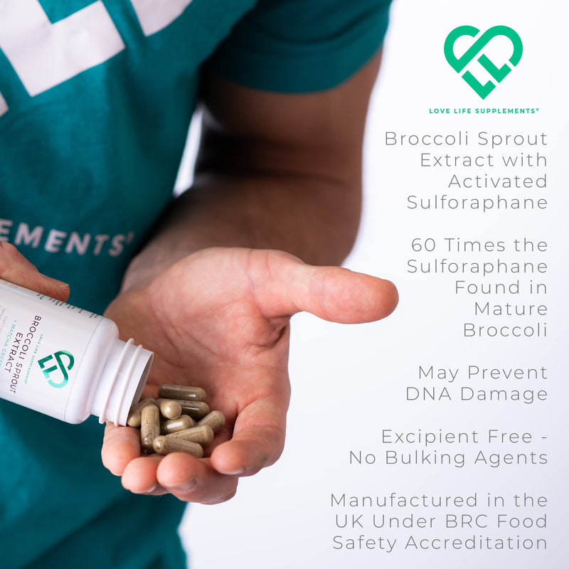 [Australia] - Broccoli Sprout Extract by LLS | Contains Activated Sulforaphane | 60 Capsules |18,000mg of Whole Plant Equivalent per Serving | Potent Antioxidant Content 