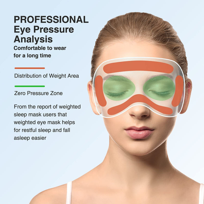 [Australia] - Umisleep Sleep Mask, Women Men 2022 3D Weighted Eye Mask Blocking Lights Sleeping Mask, Relieve Stress, Headache Eye Cover Adjustable Strap,120g Blindfold for Travel/Nap/All Night Sleeping 