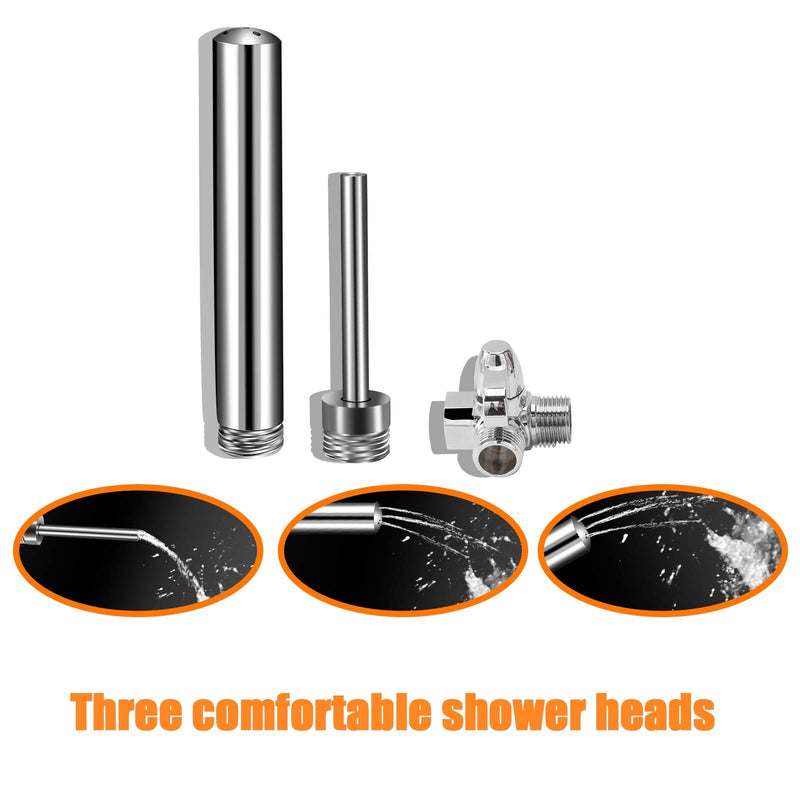 [Australia] - 4 Pack Shower Enema System, VONDERSO 6-Foot Stainless Steel Shower Douche Kit with 2 Bathroom Handheld Nozzles & Regulator Knob for Most Shower Systems 4 Pack Shower Enema System 