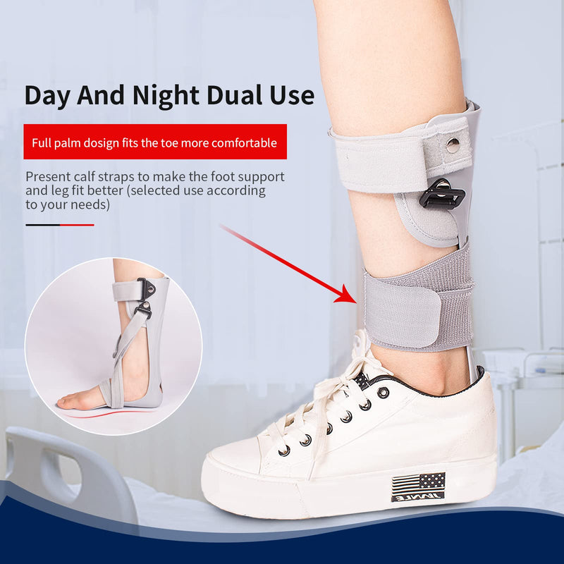 [Australia] - Medical Afo Foot Drop Brace Splint Ankle Foot Orthosis AFO Walking with Shoes or Sleeping for Men Women Stroke Hemiplegia Foot Drop Postural Correction Brace （Large-Left） Large-Left 