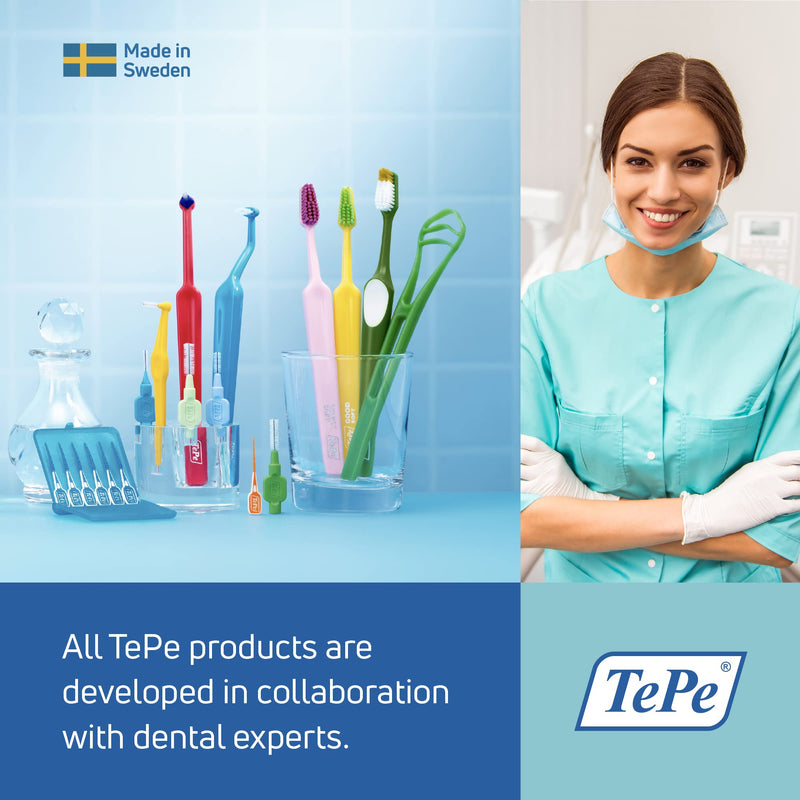[Australia] - TEPE Nova Medium Toothbrush for simple and easy access to the back teeth / 1 x Nova Medium brush Yellow 1 Count (Pack of 1) 