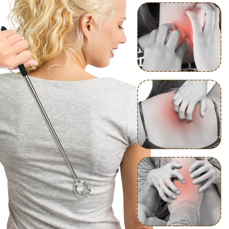 [Australia] - Back Scratcher for Men Women, HOFASON Bear Claw Telescopic Scratcher Back Massager Tool, Extendable Telescope Backscratcher Eliminating Back Itching Scratcher (3 Pack) Black 