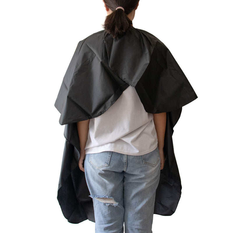 [Australia] - AUEAR, 2 Pack Barbers Nylon Cape Hair Cut Hairdressing Salon Cape Gown Waterproof Hairdressing Apron Black 