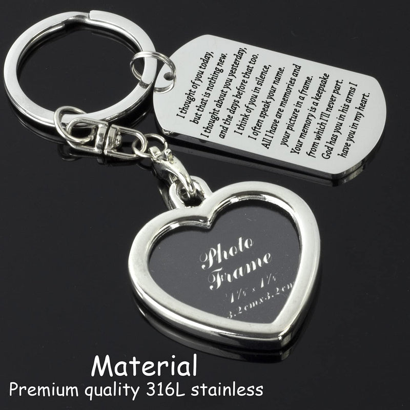 [Australia] - Hutimy Memorial Jewelry for Loss of Father Mother Dad in Heaven Gift for Daughter Son Lose Jewelry Sympathy Keychain 