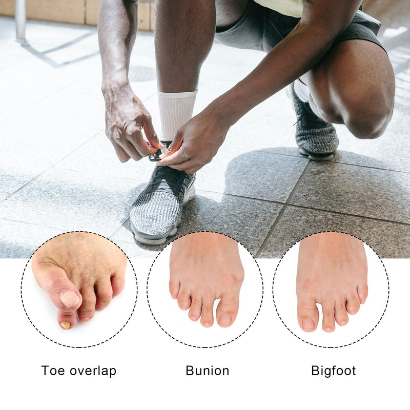 [Australia] - AIEX 2pcs Bunion Toe Separators for Overlapping Toes, Gel Toe Spacers with 2 Loops for Feet, Toe Separators Bunion Corrector for Women Men 