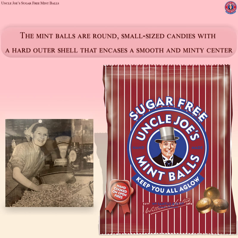 [Australia] - Uncle Joe's | Sugar Free Mint Balls | 60g Bag 
