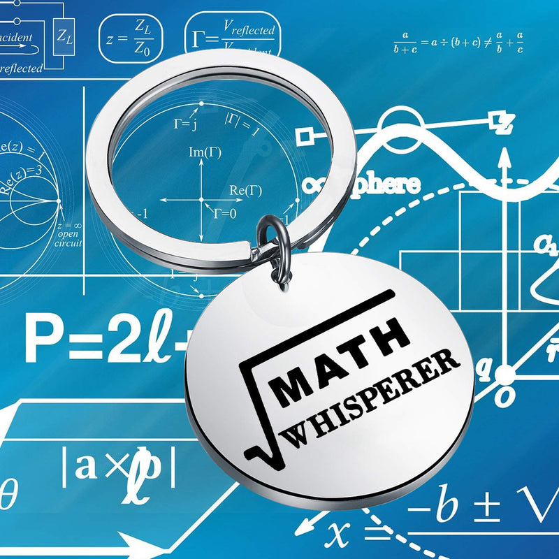 [Australia] - PENQI Mathematical Formula Keychain Gift Math Lovers Jewelry Math Whisperer Keychain Math Jewelry Math Lovers Jewelry Math Teacher Appreciation Gift sliver 