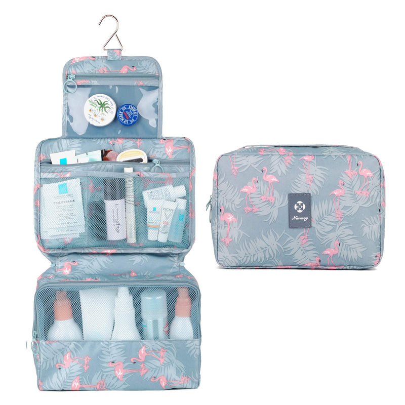 [Australia] - Hanging Travel Toiletry Bag Cosmetic Make up Organizer for Women and Girls Waterproof (A-Flamingo) A-Flamingo 