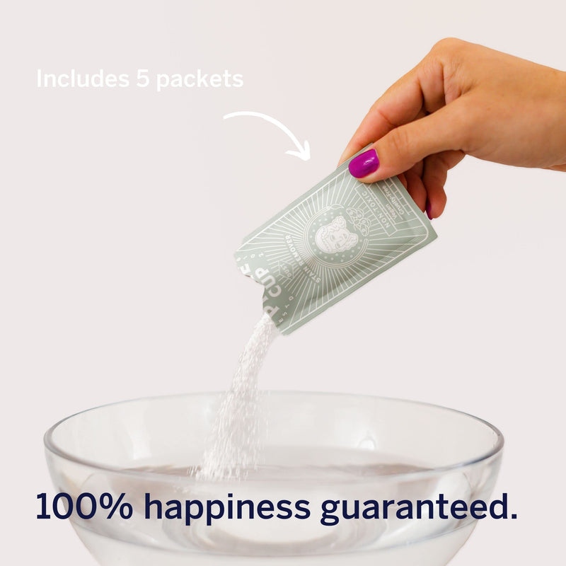 [Australia] - Menstrual Cup Stain Remover - Sterilizer and Cleaner - The Only Wash That Will Completely Remove Stains from Reusable Menstrual Discs | Organic Powder Solution | 5 Packets 