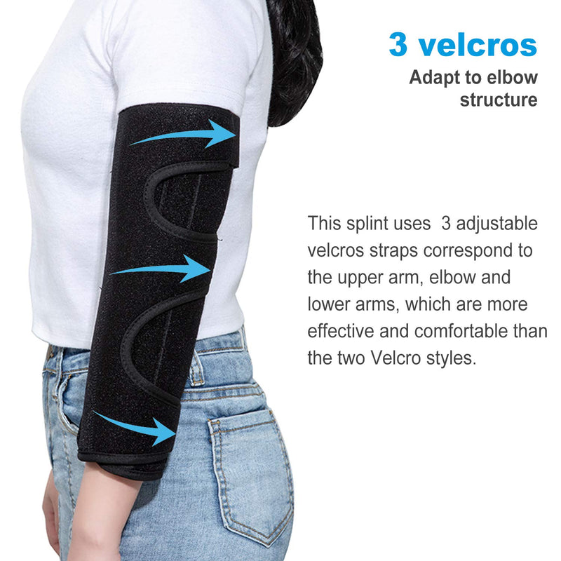 [Australia] - Elbow Brace Support Splint for Cubital Tunnel Syndrome, Arthritis Pain Relief, Immobilizer Stabilizer Extension Brace for Sleeping at night, Fits Woman, Man Medium (Pack of 1) 