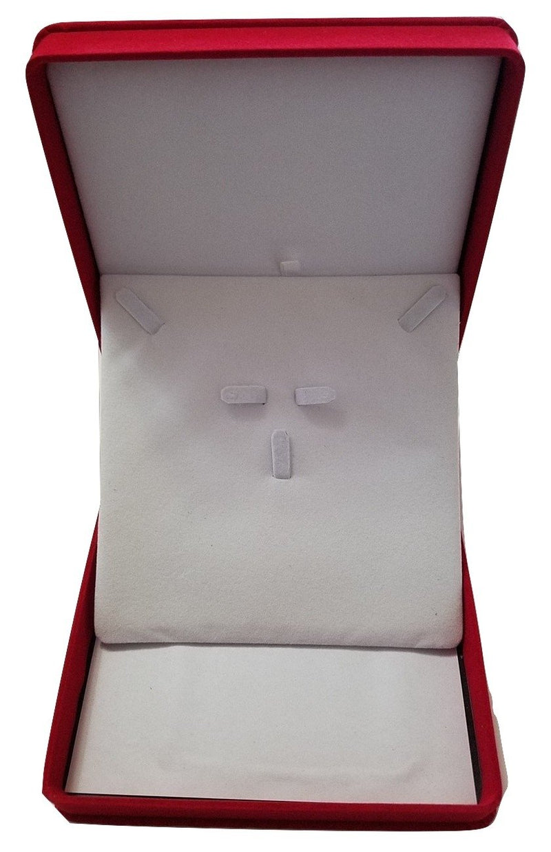 [Australia] - JM Future Velvet Set Gift Box for Jewelry, Necklace/Earring/Bracelet, X-Large, Red 