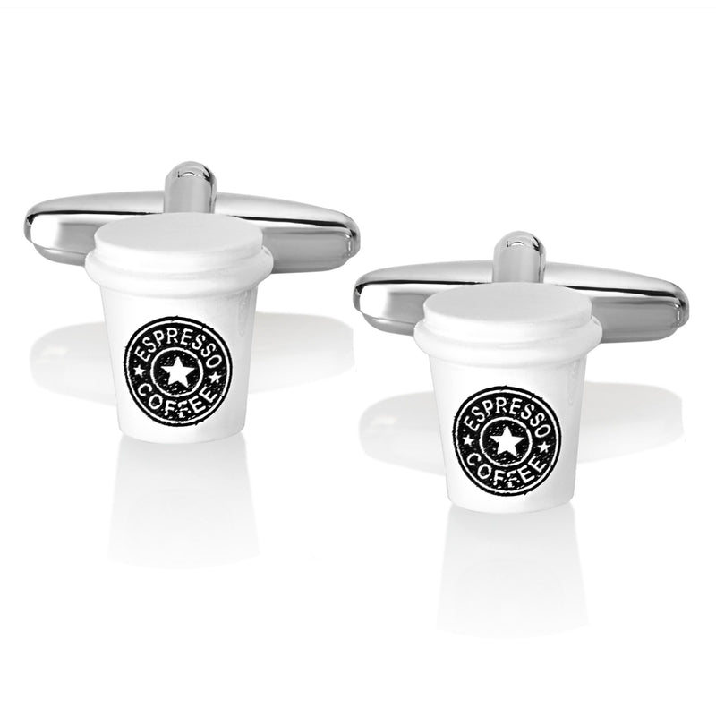 [Australia] - West Coast Jewelry | Crucible Men's High Polished Espresso Coffee Cup Cuff Links 