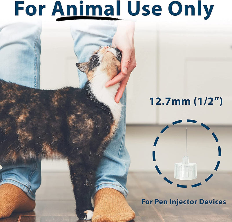 [Australia] - UltiCare VetRx UltiGuard Safe Pack Pet Pen Needles and Sharps Container 12.7mm (1/2”) 29G 100ct 