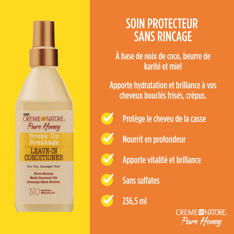 [Australia] - Creme of Nature Pure Honey Leave-In Conditioner 8 Ounce Pump (236ml) 