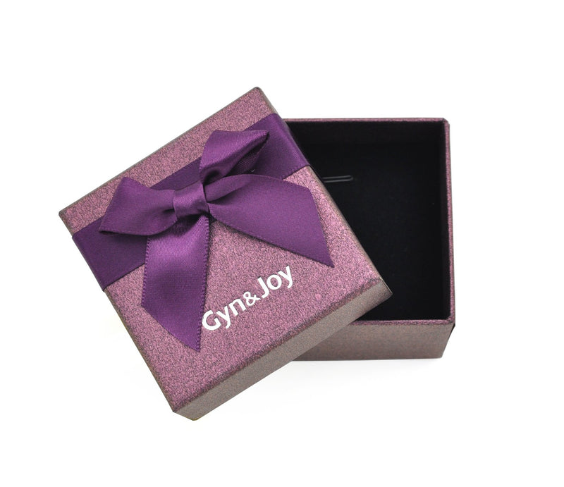 [Australia] - Gyn&Joy Gold Tone Olive Leaf Branch Swarovski Element Crystal Rhinestone Holiday Pin Brooch BZ054 Purple 