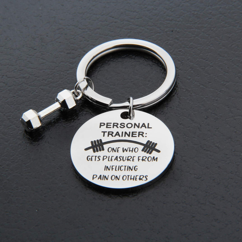 [Australia] - Lywjyb Birdgot Personal Trainer Gift Fitness Gift Gym Gift Workout Gift One Who Get Pleasure from Inflicting Pain on Others Funny Trainer Keychain 