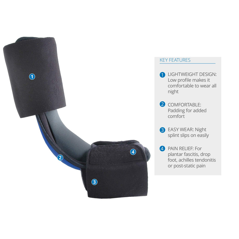 [Australia] - Ossur AirForm Night Splint - All-Night Comfort and Pain Relief from Plantar Fasciitis, Achilles Tendonitis, Drop Foot & Post-Static Pain - Lightweight, Low Profile Design, (Medium) Medium 