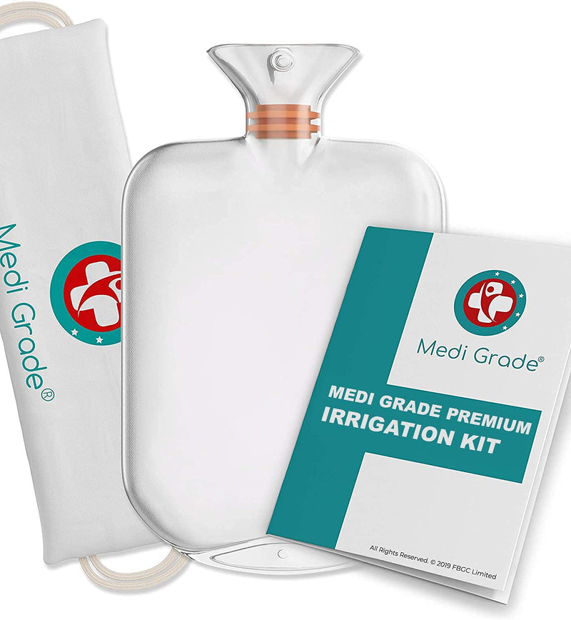 [Australia] - Enema Bag Kit 17pc- Home Enema Kit Colonic- 100% Transparent, Enema Kit for Coffee or Water Colon Cleanse Kit 2L Capacity Portable Carry Bag by Medi Grade 