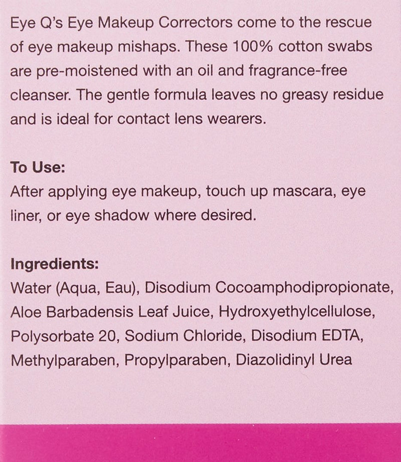 [Australia] - Andrea Eyeq's Oil-free Eye Make-up Correctors Pre-moistened Swabs, (Pack of 6) 300 Count 