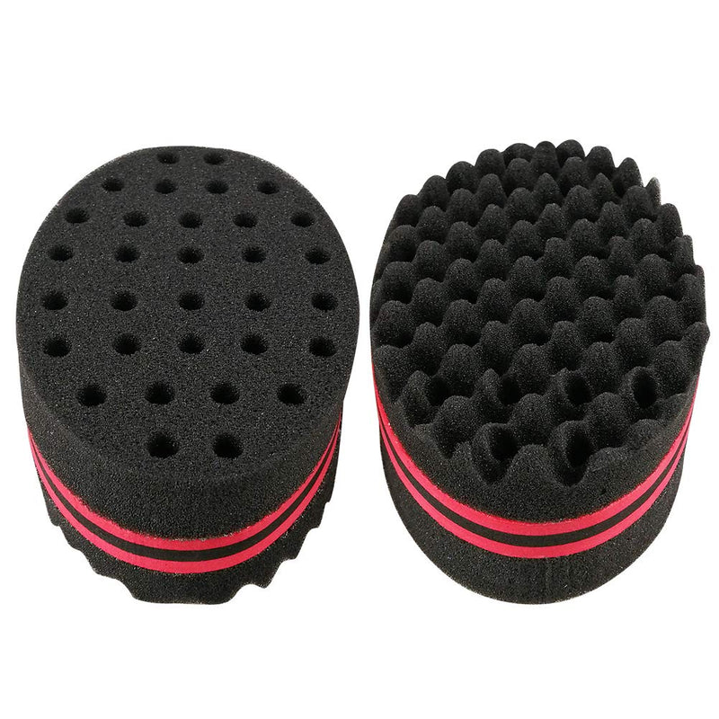 [Australia] - Rainmae 2PCS Hair Sponge Brush for Twists, Coils Wave Hair, Curls Dread Afro Hair Suitable Home and Barber 