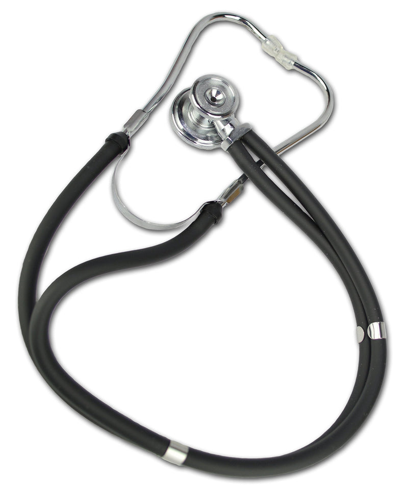 [Australia] - Lightning X Sprague Rappaport Style Dual Head Medical Stethoscope for EMT Nurse - Black 