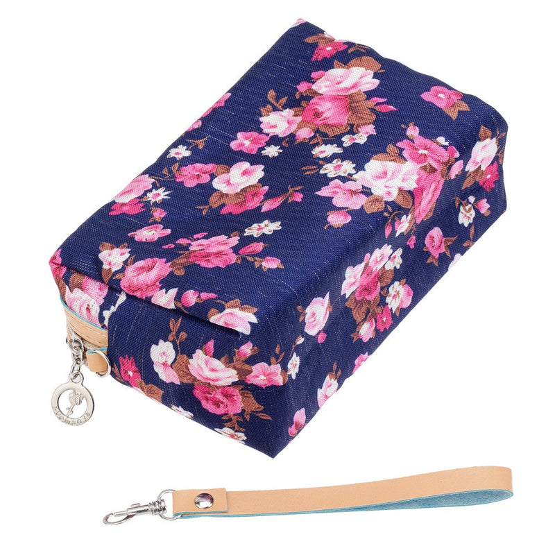 [Australia] - Washable And Durable, Navy Blue Nylon Beauty And Make Up Cosmetics Pouch Bag Case for Makeup Utensils And Toiletries By VAGA 