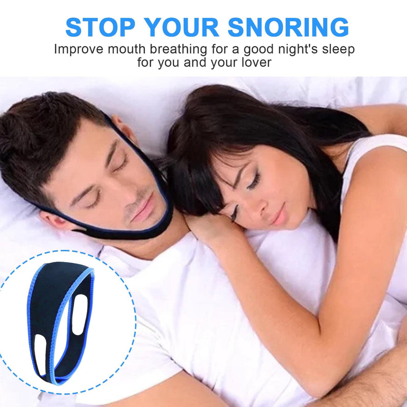 [Australia] - GWAWG Anti Snoring Chin Strap Snore Stopper Chin Strap Comfortable and Breathable for Women and Men Black 