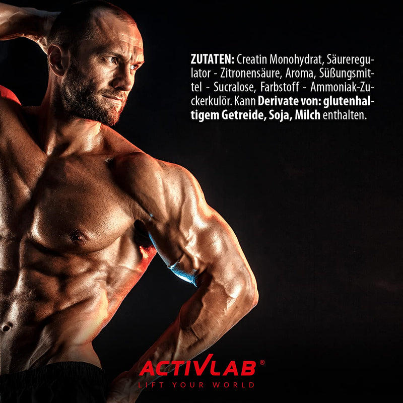 [Australia] - Activlab Creatine Monohydrate - 500g Jar | Optimum Nutrition Pre-Workout 83 Servings | Creatine Powder for Muscle Growth- Bubble Gum Flavor 