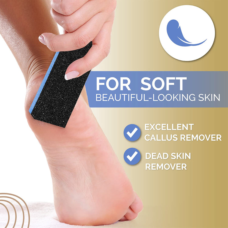 [Australia] - BE-LAIV Foot Pumice Stone for Feet - Ultimate 2-In-1 Foot Scrubber – Professional Pedicure Kit for Dead Skin Remover and Callus Remover - Foot exfoliator - Foot Care Set for Men, Women (Pack of 6) 