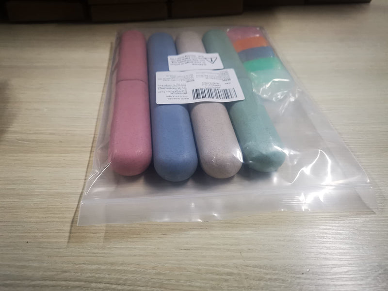 [Australia] - Lamondre 4Pcs Travel Toothbrush Case + 5Pcs Toothbrush Head Cover, Replacement Plastic Toothbrushes Holder Portable Toothbrush Storage Cover for Camping Business Trip Holiday 