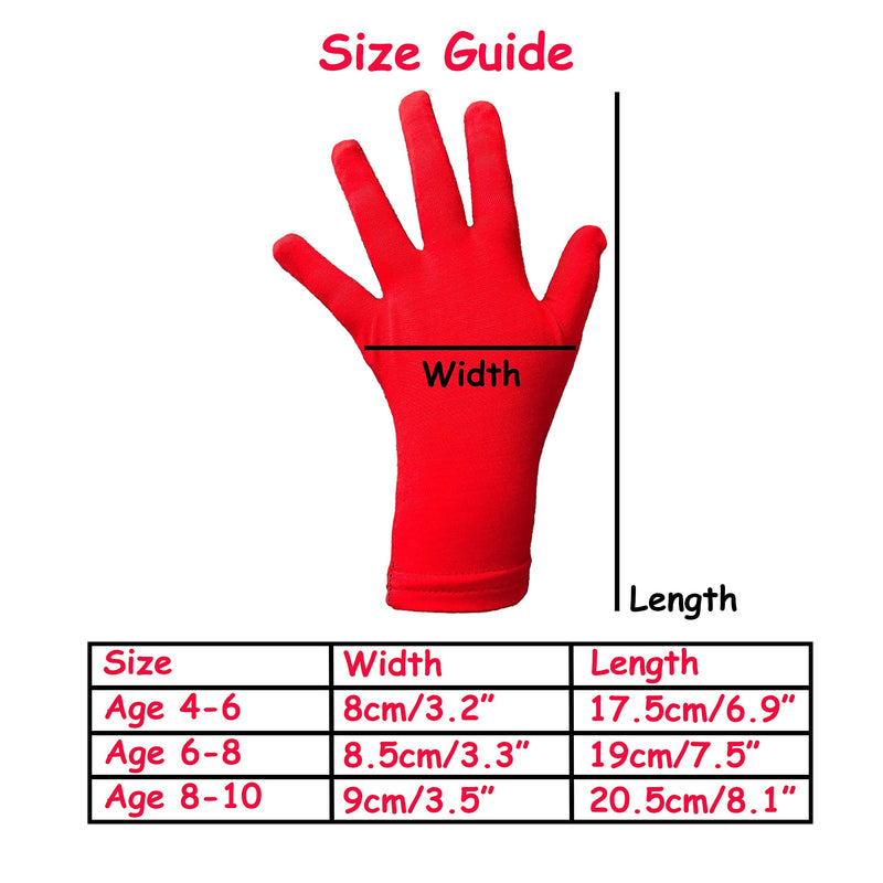 [Australia] - Bamboo Gloves for Eczema, Kids Age 6-8, Eczema Gloves for Children, Kids Gloves for Dry Hands, Kids Moisturizing Gloves Overnight, Skin Repair Gloves, 3 Pairs of Gloves 