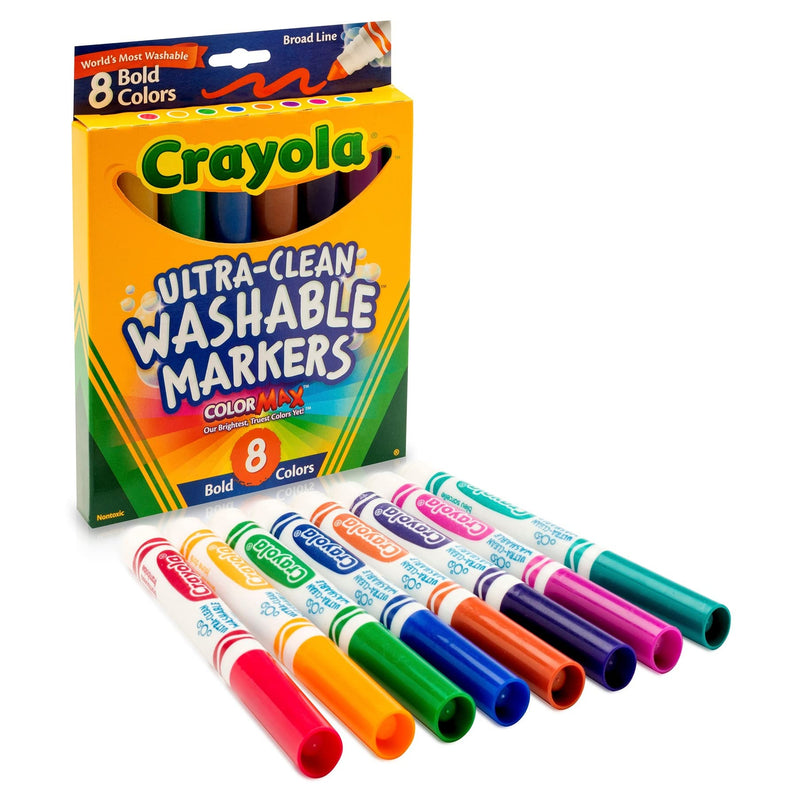 [Australia] - Crayola 8 Ct Bold Broad-Line Washable Markers 