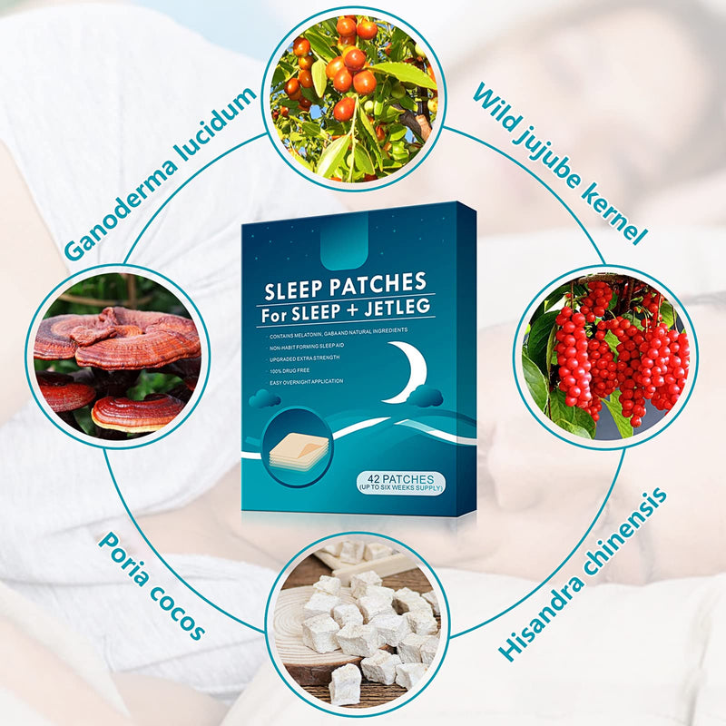 [Australia] - 42 PCS Sleep Patches, Sleep Aids for Adults Sleeping Patch to Improve Quality Sleep, Sleep Helper Natural Sleep Stickers 