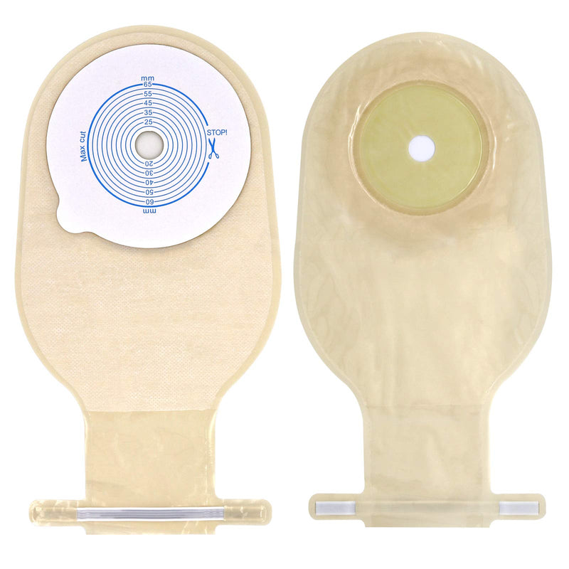 [Australia] - One Piece Ostomy Bag, Drainable Pouches Colostomy Ostomy Care Bag Incontinence Bags for Ileostomy Care Supplies, Cut to Fit 20-65MM(Pack of 10) 
