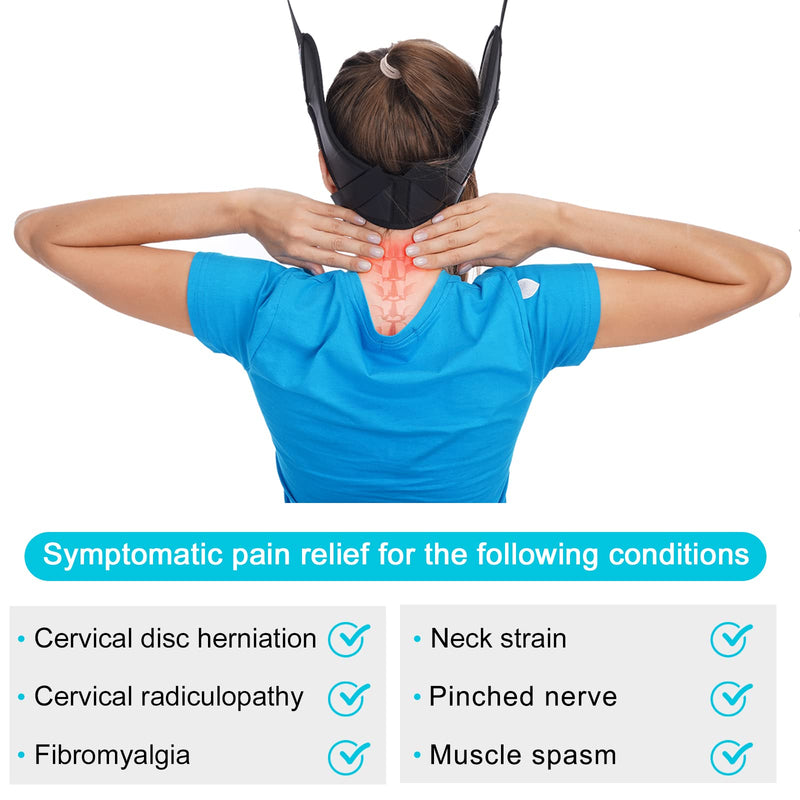 [Australia] - Cervical Neck Traction Device for Home Use, Portable Neck Stretcher Hammock Over Door for Neck Pain Relief, Neck Sling for Spine Decompression 