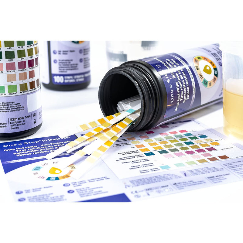 [Australia] - 100 x 10 Parameter Professional/GP Urinalysis Multisticks Urine Strip Test Stick Strips - pH/Glucose/Ketone/Liver & Kidney Infection + 10 Urine Specimen Bag 100 Test Strips + 10 Specimen Bags 