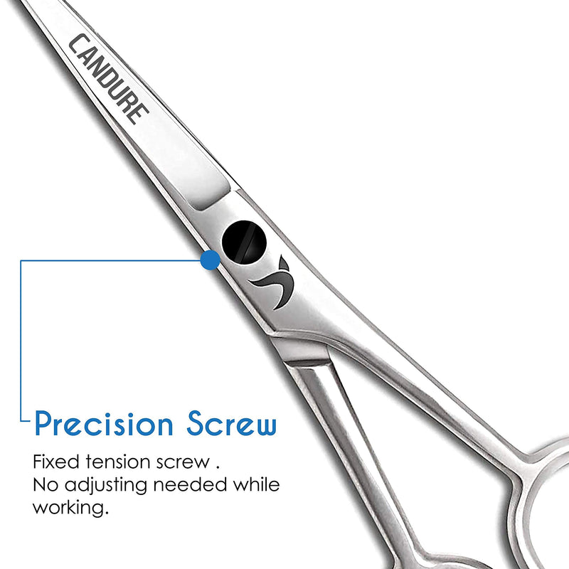 [Australia] - Candure Hairdressing Barber Hair Scissor for Professional Hairdressers Barbers Stainless Steel Hair Cutting Shears - For Salon Barbers, Men, Women, Children and Adults Japanese 6" 