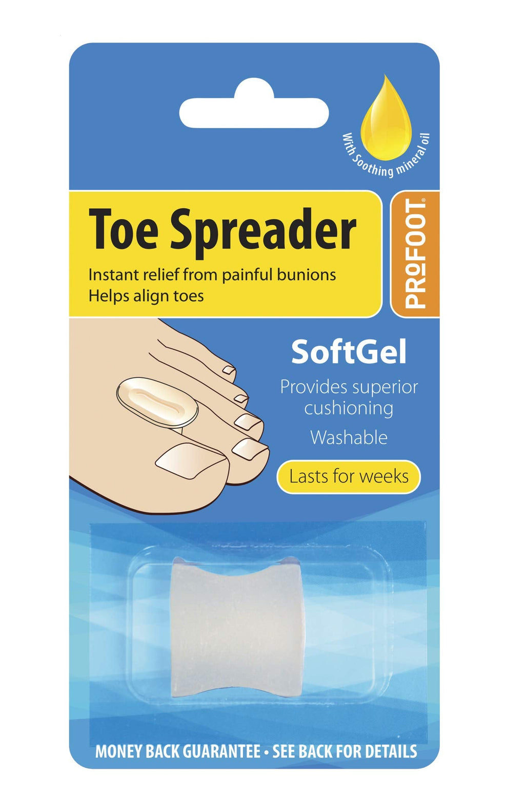 [Australia] - Profoot Toe Spreader Ideal for bunions and Overlapping Toes, Helps Align Toes and Reduce Bunion Pain Pack of 2 2 Count (Pack of 1) 