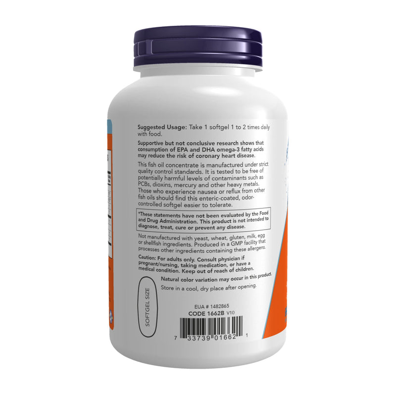 [Australia] - NOW Supplements, Ultra Omega-3 Molecularly Distilled and Enteric Coated, 180 Softgels 