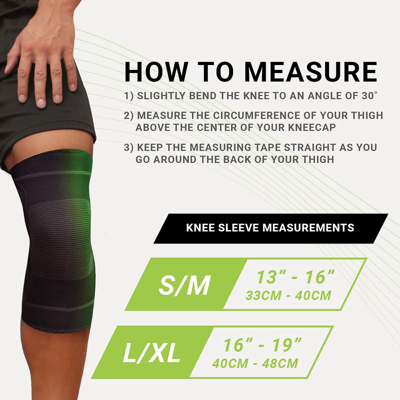 [Australia] - Green Drop Professional Knee Brace - Compression Sleeve Support for Men & Women - Breathable Patented Medical Grade Natural Relief Herb-Infused Support for Sports, Running, Injury Recovery, Arthritis Large / X-Large 
