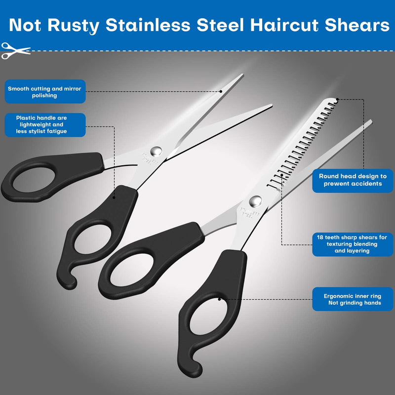 [Australia] - Gezimetie Hair Scissors Set Hairdresser Scissors Set Pet Shearing Scissors, Barbers or Home Use - Stainless Steel 