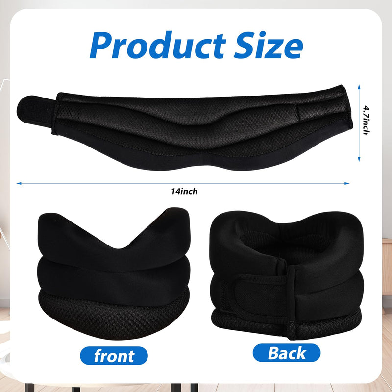 [Australia] - Soft Foam Neck Support, Black Cervical Collar for Neck Pain Relieves Pain & Pressure Neck Brace for Neck Pain and Support for Neck Support(Free Size) 
