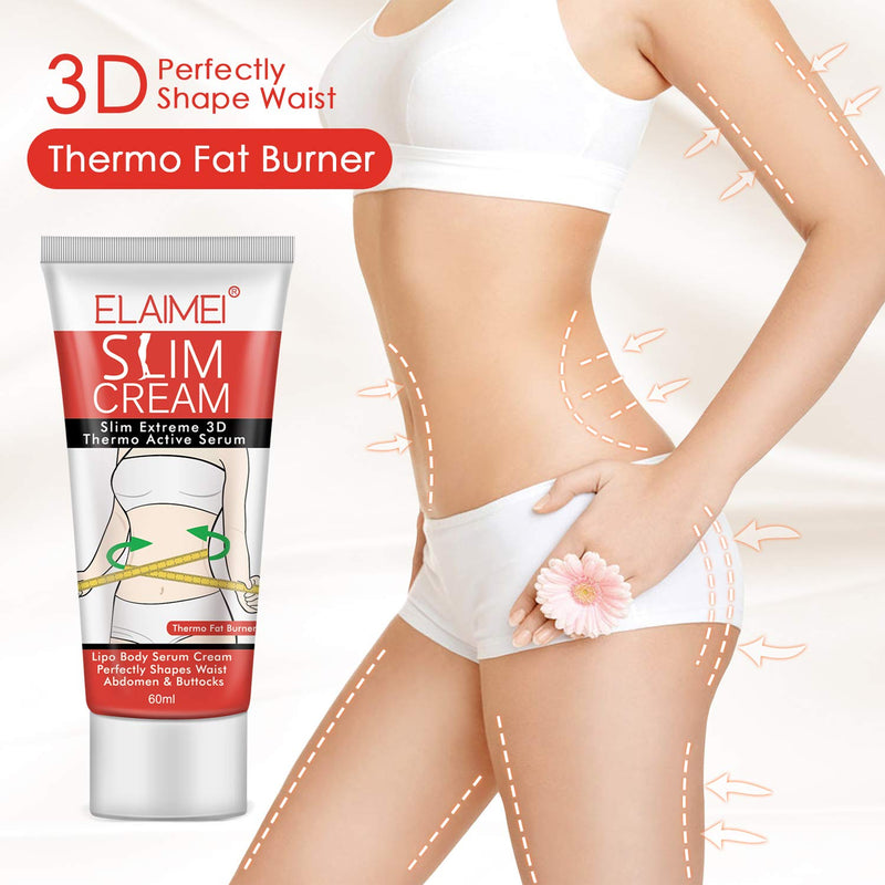 [Australia] - TEEROVA Hot Cream, 60ml Extreme Cellulite Slimming & Firming Cream, Body Fat Burning Massage Gel Weight Losing, Hot Serum Treatment for Shaping Waist, Abdomen and Buttocks 