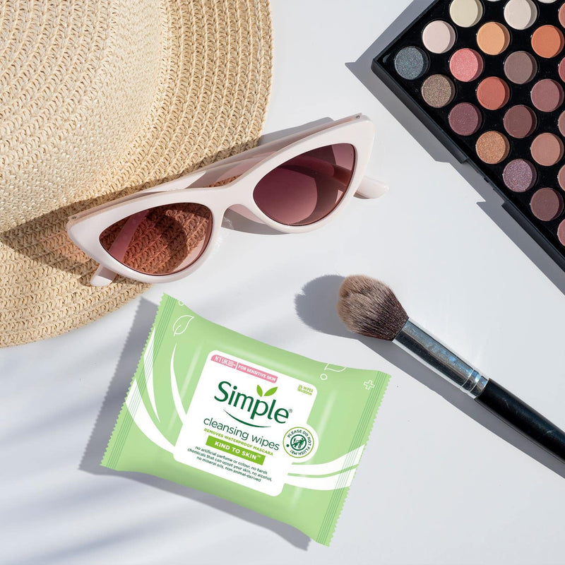 [Australia] - Simple Facial Cleansing Wipes Kind to Skin Sensitive 25's (3 Packs) 25 Count (Pack of 3) 
