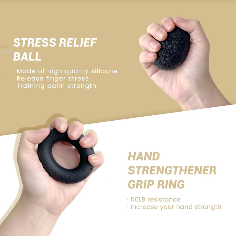 [Australia] - FLYFE Grip Strength Trainer 2 Pack or 5 Pack 11-132 lbs, Adjustable Resistance Hand Grip Strengthener for Muscle Building and Injury Recovery 