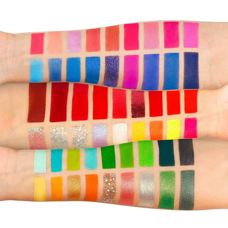 [Australia] - DE'LANCI Big Colorful Eyeshadow Palette Professional 54 Color Board Eye Shadow Bright Neon Glitter Matte Shimmer Makeup Pallet Highly Pigmented Powder Eye Shadow 
