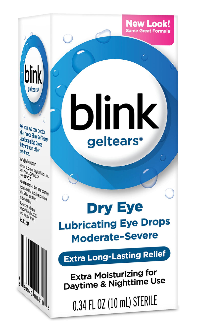 [Australia] - blink Gel Tears Lubricating Eye Drops 10 mL (Pack of 3) 0.34 Fl Oz (Pack of 3) 